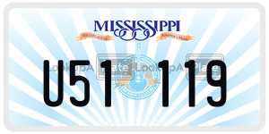 U51119  license plate in MS