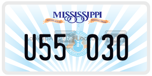 U55030  license plate in MS