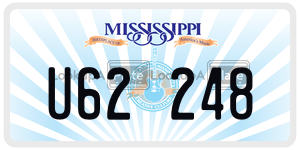 U62248  license plate in MS