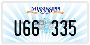 U66335  license plate in MS