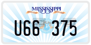 U66375  license plate in MS
