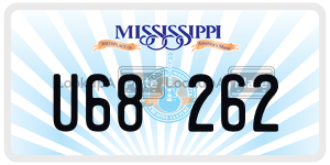 U68262  license plate in MS