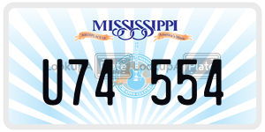 U74554  license plate in MS