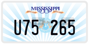 U75265  license plate in MS