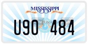 U90484  license plate in MS