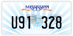 U91328  license plate in MS