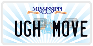 UGHMOVE  license plate in MS