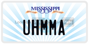 UHMMA  license plate in MS