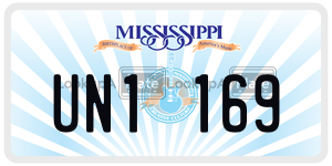 UN1169  license plate in MS