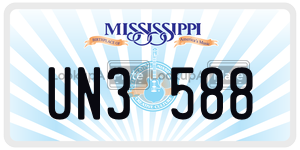 UN3588  license plate in MS