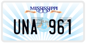 UNA961  license plate in MS