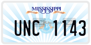UNC1143  license plate in MS