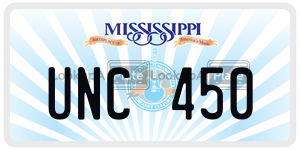 UNC450  license plate in MS