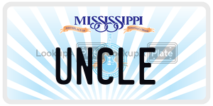 UNCLE  license plate in MS
