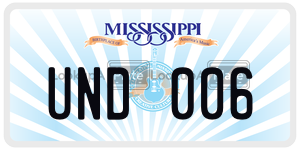 UND006  license plate in MS