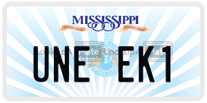 UNEEK1  license plate in MS