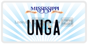 UNGA  license plate in MS