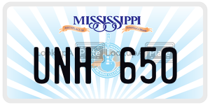 UNH650  license plate in MS
