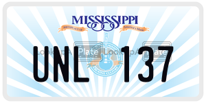 UNL137  license plate in MS