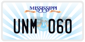 UNM060  license plate in MS