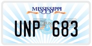 UNP683  license plate in MS