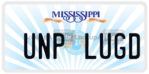 UNPLUGD  license plate in MS