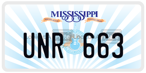 UNR663  license plate in MS