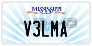 V3LMA  license plate in MS