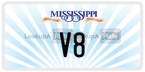 V8  license plate in MS
