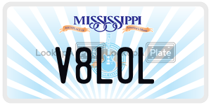 V8LOL  license plate in MS