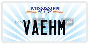 VAEHM  license plate in MS