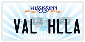 VALHLLA  license plate in MS