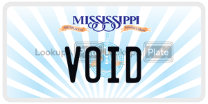 VOID  license plate in MS