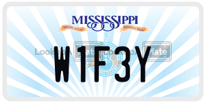 W1F3Y license plate in Mississippi