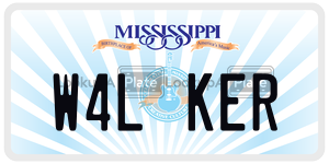 W4LKER  license plate in MS