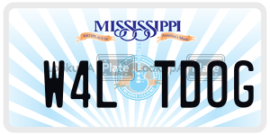 W4LTDOG  license plate in MS