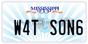 W4TSON6  license plate in MS
