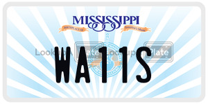 WA11S  license plate in MS