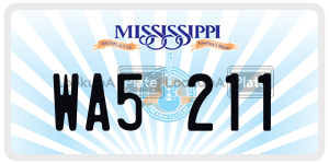 WA5211 license plate in Mississippi