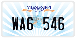 WA6546  license plate in MS