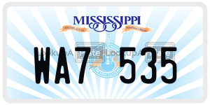 WA7535  license plate in MS
