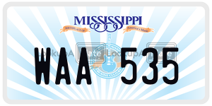 WAA535  license plate in MS