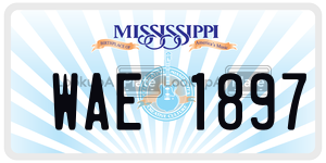 WAE1897  license plate in MS