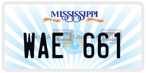 WAE661  license plate in MS