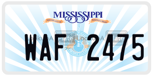 WAF2475  license plate in MS