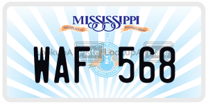 WAF568  license plate in MS