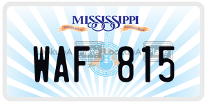 WAF815  license plate in MS