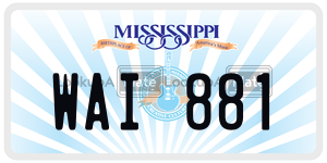 WAI881  license plate in MS