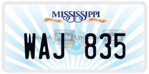 WAJ835  license plate in MS