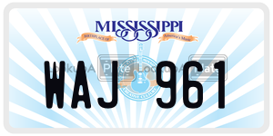 WAJ961  license plate in MS